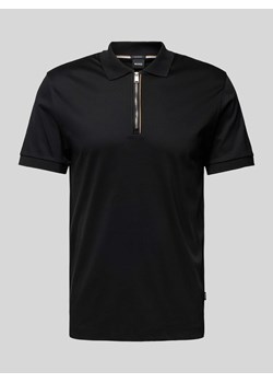 Koszulka polo o kroju slim fit z detalem z logo model ‘Polston’ ze sklepu Peek&Cloppenburg  w kategorii T-shirty męskie - zdjęcie 174019505