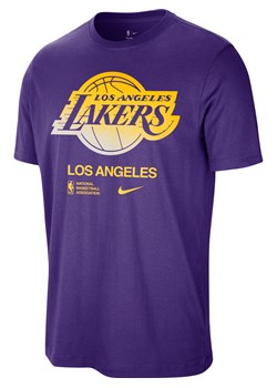 T-shirt męski Nike NBA Los Angeles Lakers Courtside - Fiolet ze sklepu Nike poland w kategorii T-shirty męskie - zdjęcie 174019845