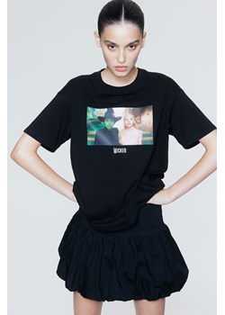 H & M - Pudełkowy T-shirt z nadrukiem - Czarny ze sklepu H&M w kategorii Bluzki damskie - zdjęcie 174019956