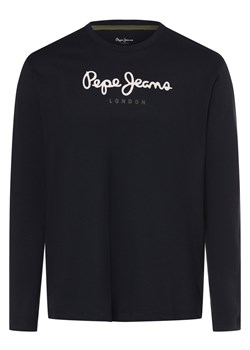 Pepe Jeans Męska koszulka z długim rękawem - Eggo Long Mężczyźni Bawełna granatowy nadruk ze sklepu vangraaf w kategorii T-shirty męskie - zdjęcie 174022555