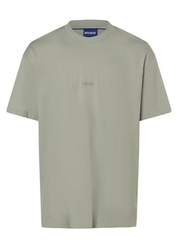 HUGO BLUE Koszulka męska - Nouveres Mężczyźni Dżersej seledynowy nadruk ze sklepu vangraaf w kategorii T-shirty męskie - zdjęcie 174022556