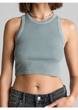 Sinsay - Crop top - szary ze sklepu Sinsay w kategorii Bluzki damskie - zdjęcie 174024206