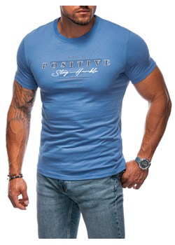 T-shirt męski z nadrukiem 2000S - jasnoniebieski ze sklepu Edoti w kategorii T-shirty męskie - zdjęcie 174025715