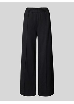 Spodnie dresowe z szeroką nogawką i elastycznym pasem ze sklepu Peek&Cloppenburg  w kategorii Spodnie damskie - zdjęcie 174026675