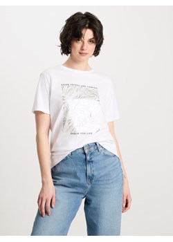 Cross Jeans Koszulka w kolorze białym ze sklepu Limango Polska w kategorii Bluzki damskie - zdjęcie 174028409