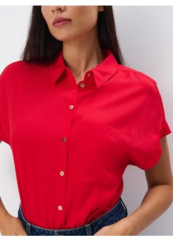Mohito - Czerwona koszula z krótkim rękawem - czerwony ze sklepu Mohito w kategorii Koszule damskie - zdjęcie 174028766