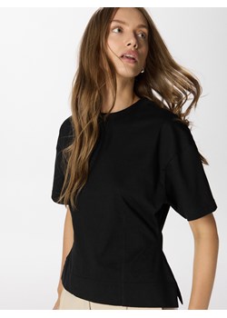 Reserved - Taliowany t-shirt - czarny ze sklepu Reserved w kategorii Bluzki damskie - zdjęcie 174029059