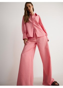 Reserved - Szerokie spodnie w stylu piżamowym - czerwony ze sklepu Reserved w kategorii Spodnie damskie - zdjęcie 174029245