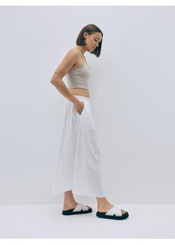 Reserved - Rozkloszowana spódnica midi - biały ze sklepu Reserved w kategorii Spódnice - zdjęcie 174029256