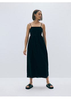 Reserved - Sukienka maxi z haftem - czarny ze sklepu Reserved w kategorii Sukienki - zdjęcie 174029448