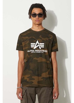 Alpha Industries t-shirt Basic męski kolor zielony wzorzysty 100501C.239-ZIELONY ze sklepu PRM w kategorii T-shirty męskie - zdjęcie 174031038