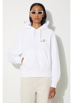 Carhartt WIP bluza HD American Script Sweat damska kolor biały z kapturem z aplikacją I033650.02XX ze sklepu PRM w kategorii Bluzy damskie - zdjęcie 174031107