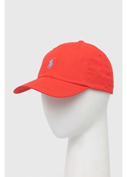 Polo Ralph Lauren czapka z daszkiem bawełniana kolor czerwony 710667709 ze sklepu PRM w kategorii Czapki z daszkiem damskie - zdjęcie 174031279