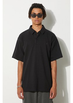 adidas Originals polo bawełniane Essentials kolor czarny gładki HR8677-CZARNY ze sklepu PRM w kategorii T-shirty męskie - zdjęcie 174031295