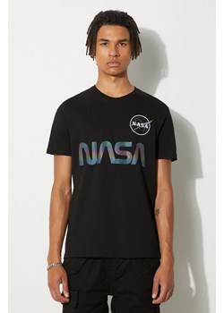 Alpha Industries t-shirt bawełniany kolor czarny z nadrukiem 178501RR.03-Black ze sklepu PRM w kategorii T-shirty męskie - zdjęcie 174031319