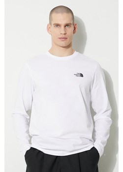 The North Face longsleeve M L/S Simple Dome Tee męski kolor biały gładki NF0A87QNFN41 ze sklepu PRM w kategorii T-shirty męskie - zdjęcie 174031335