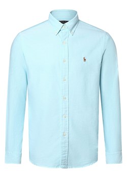 Polo Ralph Lauren Koszula męska - Custom Fit Mężczyźni Modern Fit Bawełna cyjan jednolity ze sklepu vangraaf w kategorii Koszule męskie - zdjęcie 174033868