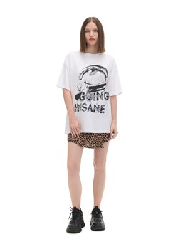 Cropp - Koszulka z kontrastowym nadrukiem UNISEX - biały ze sklepu Cropp w kategorii Bluzki damskie - zdjęcie 174034129