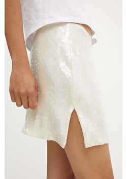 Rotate spódnica Sequins Mini Skirt kolor beżowy mini prosta 112870857 ze sklepu ANSWEAR.com w kategorii Spódnice - zdjęcie 174035426
