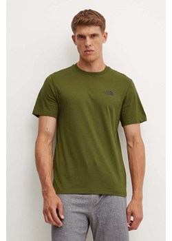 The North Face t-shirt M S/S Simple Dome Tee męski kolor zielony z nadrukiem NF0A87NGPIB1 ze sklepu ANSWEAR.com w kategorii T-shirty męskie - zdjęcie 174035909