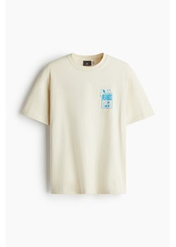 H & M - T-shirt Loose Fit - Beżowy ze sklepu H&M w kategorii Bluzki damskie - zdjęcie 174036969