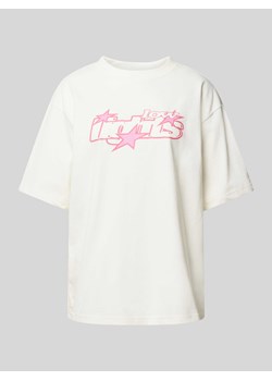T-shirt o kroju oversized z nadrukiem z logo model ‘LUCKY 7’ ze sklepu Peek&Cloppenburg  w kategorii Bluzki damskie - zdjęcie 174037445