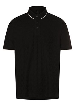 Armani Exchange Męska koszulka polo Mężczyźni Bawełna czarny wzorzysty ze sklepu vangraaf w kategorii T-shirty męskie - zdjęcie 174039709