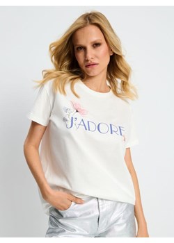 Sinsay - Koszulka - kremowy ze sklepu Sinsay w kategorii Bluzki damskie - zdjęcie 174041056