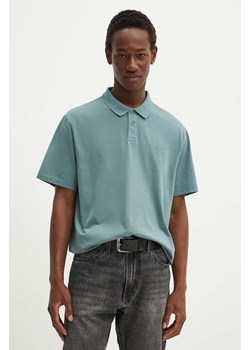 Levi&apos;s polo bawełniane kolor niebieski gładki A6735 ze sklepu ANSWEAR.com w kategorii T-shirty męskie - zdjęcie 174041149