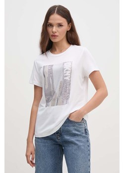 Dkny t-shirt damski kolor biały P4DHQWNA ze sklepu ANSWEAR.com w kategorii Bluzki damskie - zdjęcie 174041248