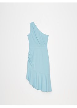 Mohito - Turkusowa sukienka midi na jedno ramię - turkusowy ze sklepu Mohito w kategorii Sukienki - zdjęcie 174041955