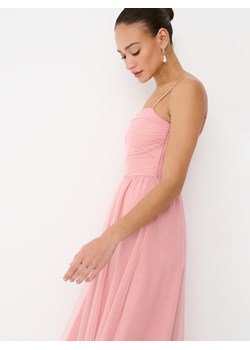 Mohito - Błyszcząca pudrowa sukienka midi - różowy ze sklepu Mohito w kategorii Sukienki - zdjęcie 174041988