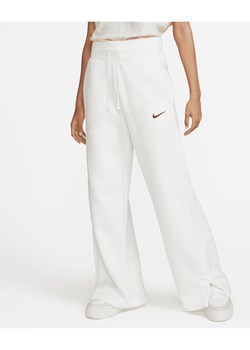 Damskie spodnie dresowe z wysokim stanem i szerokimi nogawkami Nike Sportswear Phoenix Fleece - Biel ze sklepu Nike poland w kategorii Spodnie damskie - zdjęcie 174042708