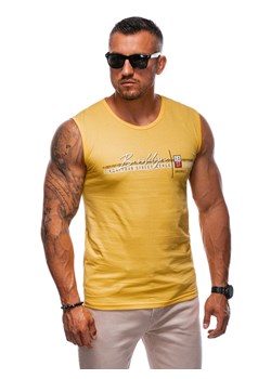 Bokserka męska z nadrukiem 1969S - żółta ze sklepu Edoti w kategorii T-shirty męskie - zdjęcie 174044067