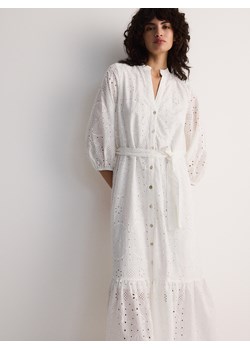 Reserved - Ażurowa sukienka maxi - biały ze sklepu Reserved w kategorii Sukienki - zdjęcie 174044238