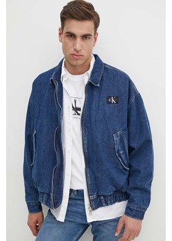 Calvin Klein Jeans kurtka jeansowa męska kolor granatowy przejściowa J30J325757 ze sklepu ANSWEAR.com w kategorii Kurtki męskie - zdjęcie 174045045