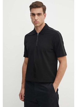 Armani Exchange polo bawełniane kolor czarny z aplikacją 6DZFLC ZJM5Z ze sklepu ANSWEAR.com w kategorii T-shirty męskie - zdjęcie 174045177