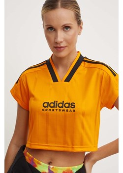 adidas t-shirt Tiro damski kolor pomarańczowy IZ2089 ze sklepu ANSWEAR.com w kategorii Bluzki damskie - zdjęcie 174045229