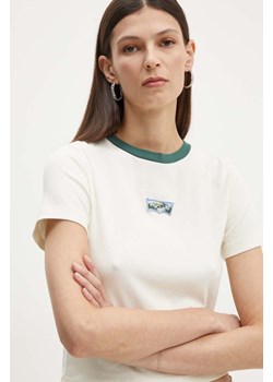 Levi&apos;s t-shirt bawełniany damski kolor beżowy A8798 ze sklepu ANSWEAR.com w kategorii Bluzki damskie - zdjęcie 174045239