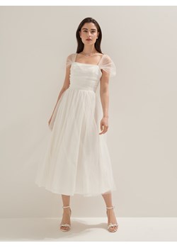 Mohito - Sukienka midi z ozdobnymi ramiączkami - biały ze sklepu Mohito w kategorii Sukienki - zdjęcie 174045798