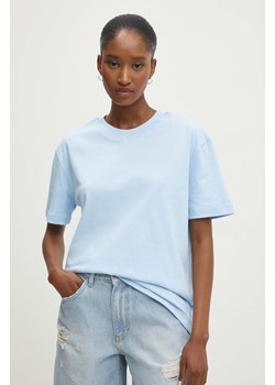 Answear Lab t-shirt bawełniany damski kolor niebieski ze sklepu ANSWEAR.com w kategorii Bluzki damskie - zdjęcie 174046508