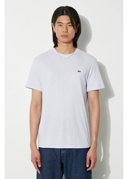 Lacoste t-shirt bawełniany kolor niebieski gładki ze sklepu PRM w kategorii T-shirty męskie - zdjęcie 174047458