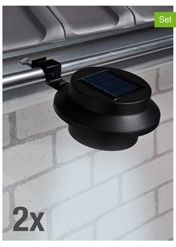 Garden Hero Solarne lampy dachowe LED (2 szt.) w kolorze czarnym - 12 x 6 x 12 cm ze sklepu Limango Polska w kategorii Oświetlenie - zdjęcie 174048007
