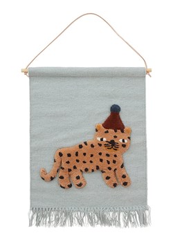 OYOY mini Wełniany dywan ścienny &quot;Leopard&quot; w kolorze błękitnym - 50 x 68 cm ze sklepu Limango Polska w kategorii Zabawki - zdjęcie 174048159