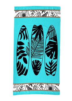 Le Comptoir de la Plage Ręcznik plażowy &quot;Surf - Brisbane&quot; w kolorze turkusowym - 170 x 90 cm ze sklepu Limango Polska w kategorii Ręczniki - zdjęcie 174048547