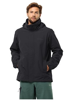Jack Wolfskin Kurtka przeciwdeszczowa &quot;Stormy Point&quot; w kolorze czarnym ze sklepu Limango Polska w kategorii Kurtki męskie - zdjęcie 174048579