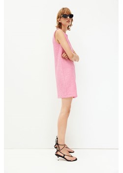 H & M - Prosta sukienka bouclé - Różowy ze sklepu H&M w kategorii Sukienki - zdjęcie 174048949