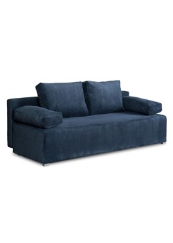 Granatowa sztruksowa sofa rozkładana - Ardala ze sklepu Edinos.pl w kategorii Sofy i kanapy - zdjęcie 174049856