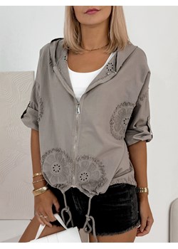 bluza shiro ciemnobeżowa one size ze sklepu UBRA w kategorii Bluzy damskie - zdjęcie 174051806