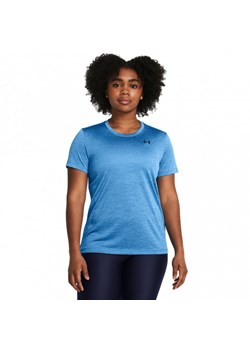 Damska koszulka treningowa Under Armour Tech SSC- Twist - niebieska ze sklepu Sportstylestory.com w kategorii Bluzki damskie - zdjęcie 174051959